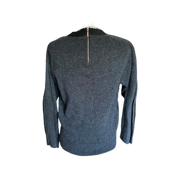 Cedric Charlier Ikram for AEFFE Spa 100% Virgin Wool Colorblock Sweater - Picture 3 of 7